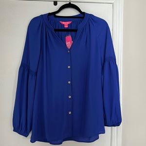 NWT Lilly Pulitzer Anela Top in Royal Purple